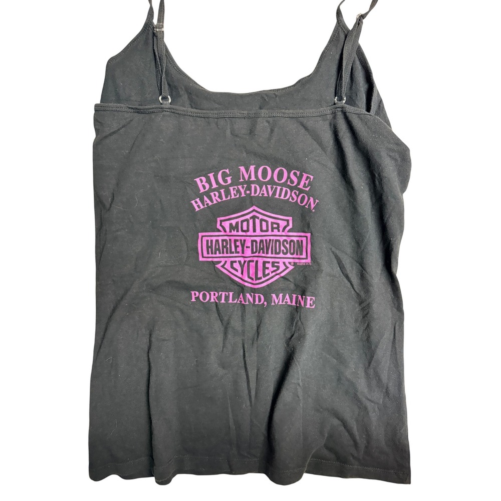 Harley-Davidson Womens Top Bundle Grey Ribbed Tee Tank Lot of 2 Shirts - BW - Picture 5 of 9